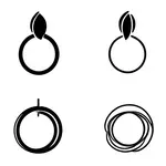 black ring earrings image